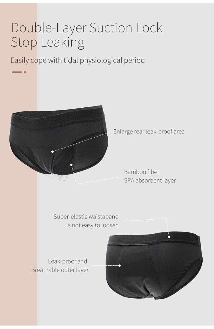Leakproof Antibacterial Bamboo Menstrual Underwear - Earth Thanks - Leakproof Antibacterial Bamboo Menstrual Underwear - anti-microbial, antibacterial, antimicrobial, bamboo, bamboo fiber, blood, body care, compostable, cotton, health, hygiene, incontinence, menstrual, non toxic, panties, portable, recyclable, recycle, recycle friendly, restroom, reusable, self-care, selfcare, soft, sterile, tampons, toilet, travel, underwear, urination, urine, vegan friendly, woman, women, women care