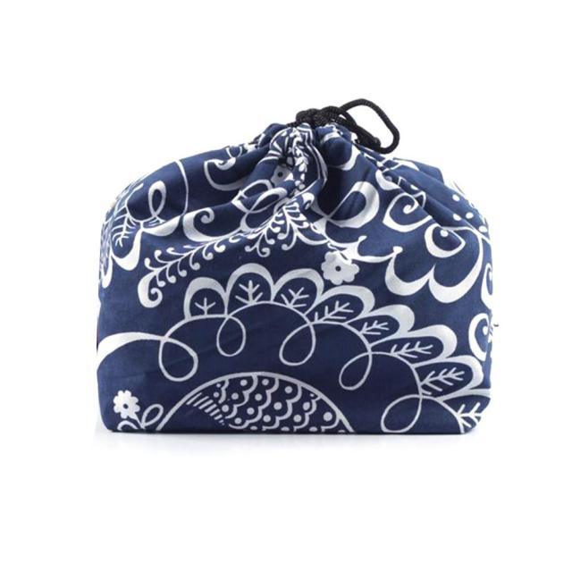 Japanese Style Lunch Box Cotton and Linen Bag - Eco-Friendly & Durable Reusable Food Container