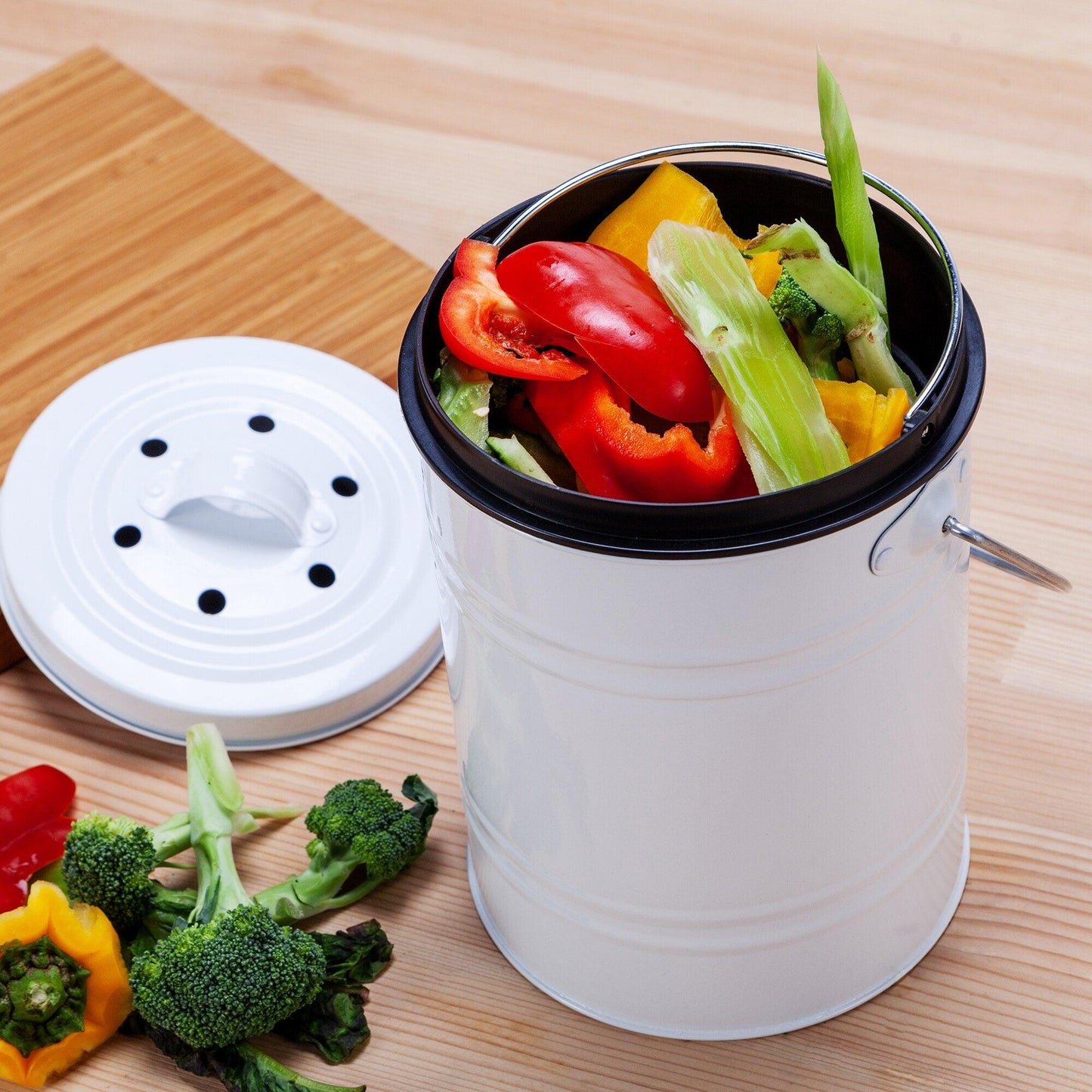 Ceramic Kitchen Compost Crock - 2 Filters per Pkg
