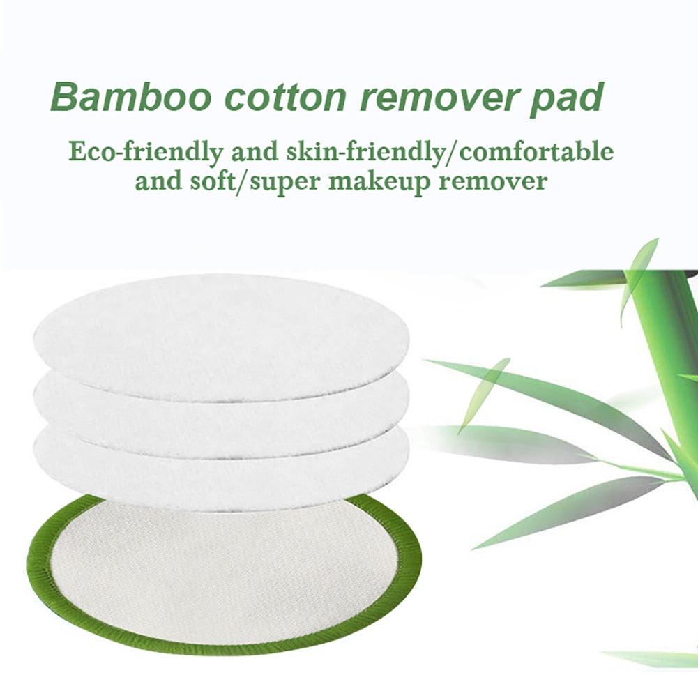 16 Reusable Washable Bamboo Cotton Makeup Remover Pads