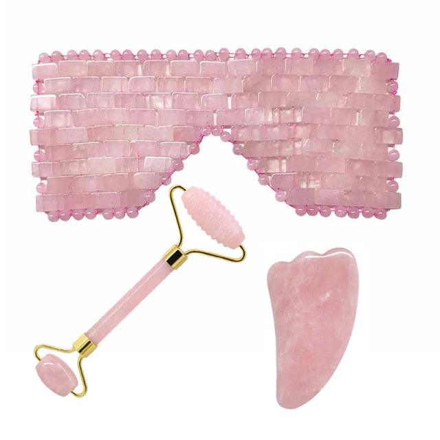 Rose Quartz Eye Mask Face Massage Roller - Earth Thanks - Rose Quartz Eye Mask Face Massage Roller - natural, vegan, eco-friendly, organic, sustainable, beauty, body, body care, chakra, chakra therapy, crystal therapy, eco, eco-friendly, ecofriendly, environment, environmental friendly, eye mask, face massage, health & beauty, massage, natural, natural beauty, natural stone, natural therapy, non toxic, portable, recyclable, recycle friendly, relaxation, rose quartz, safe, sustainable, vegan, vegan friendly