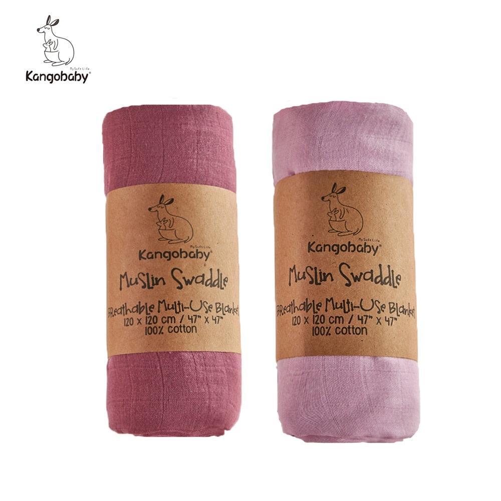 Organic Cotton Baby Swaddle Blankets - Set of 2