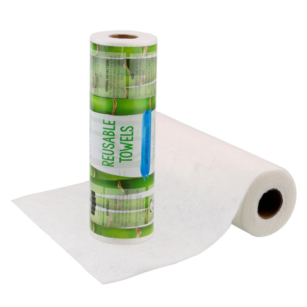 Reusable Bamboo Paper Towels - Washable and Recycled Kitchen Roll