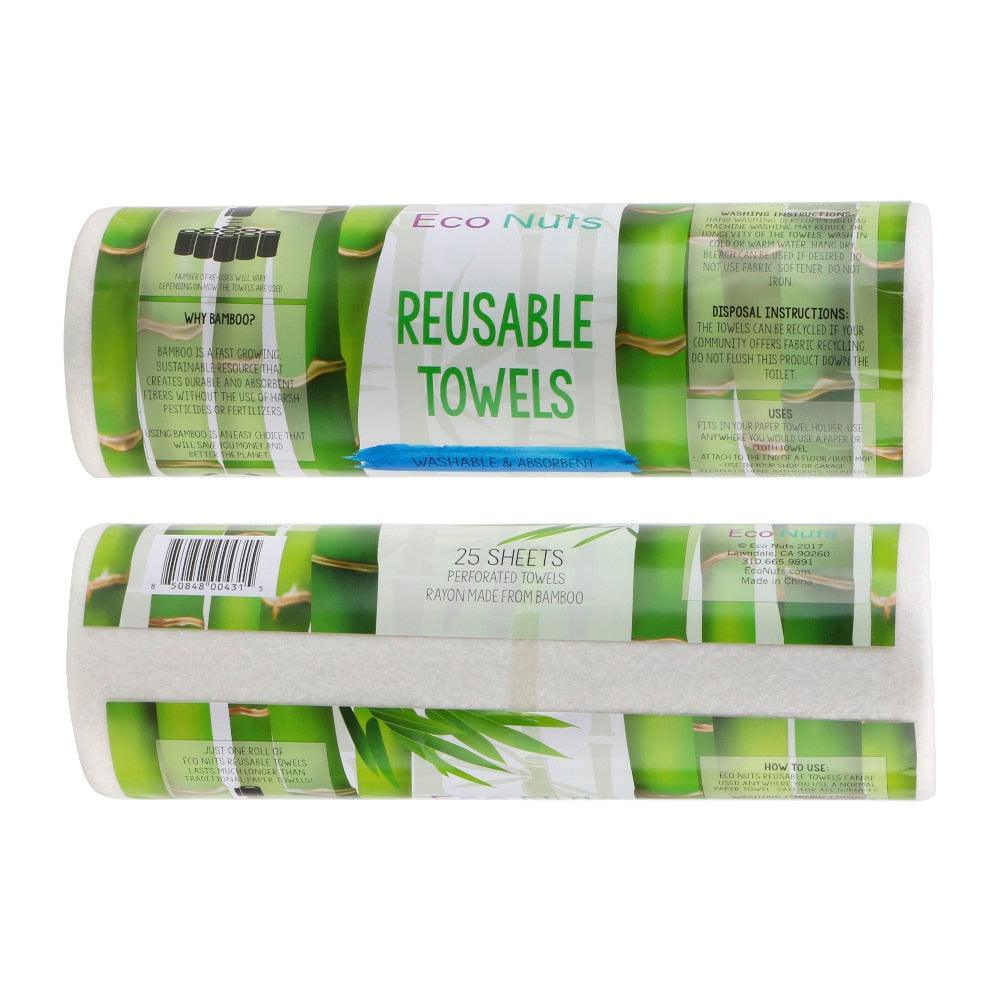 Reusable Bamboo Antibacterial Paper Towels - Kitchen Cleaning