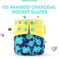 Bamboo Charcoal Waterproof Washable Baby Diaper - Earth Thanks - Bamboo Charcoal Waterproof Washable Baby Diaper - natural, vegan, eco-friendly, organic, sustainable, anti-microbial, antibacterial, antimicrobial, assorbenti, baby, baby diaper, bamboo, bamboo charcoal, bamboo fiber, bathroom, children, comfortable, diaper, eco-friendly, home, leakproof, mother & child, non toxic, portable, recycle friendly, reusable, soft, sterile, travel, unisex, washable