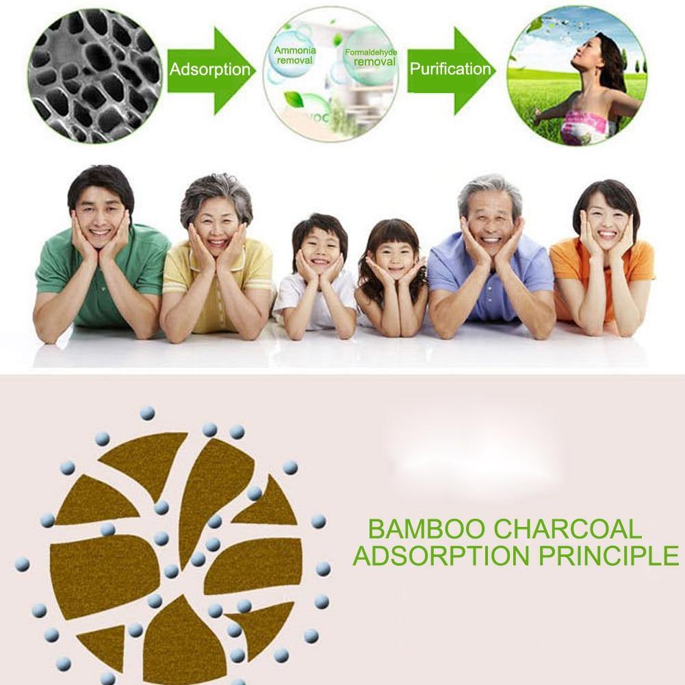 Natural Bamboo Charcoal Bags - Antibacterial Air Purifier, Shoe Deodorizer, Odor Eliminator
