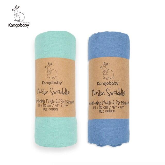 Organic Cotton Baby Swaddle Blankets - Set of 2