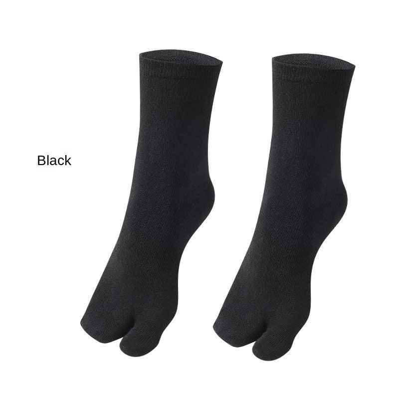 5 Pairs/Lot Women Men's Five Toe Socks Set Spring Winter High Quality  Cotton Business Black Tabi Short Socks for Male Big Size