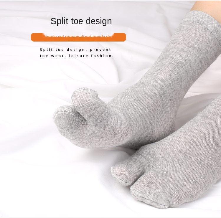 Eco-Friendly Cotton and Bamboo Japanese Tabi Toe Socks - 3 Pack