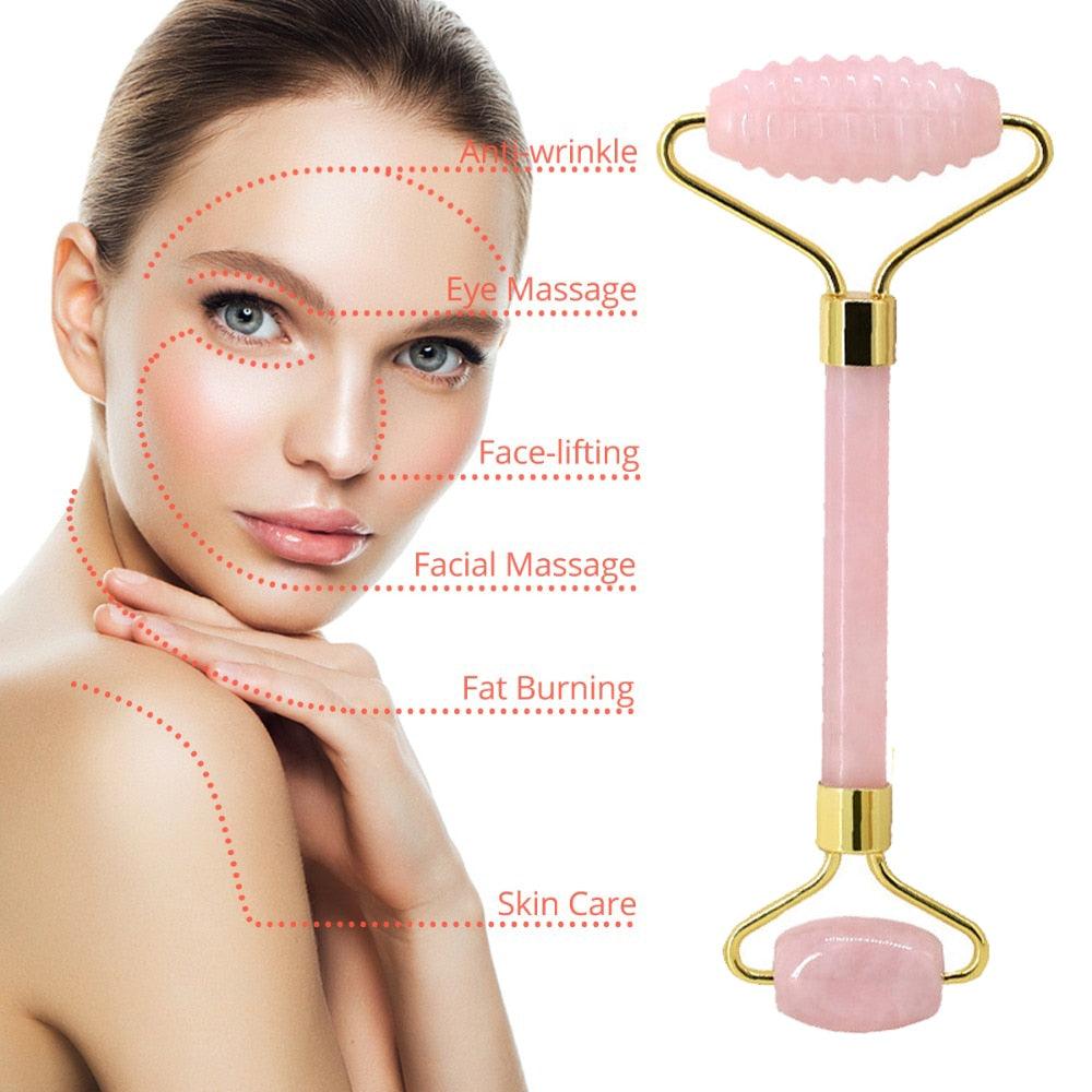 Rose Quartz Eye Mask Face Massage Roller - Earth Thanks - Rose Quartz Eye Mask Face Massage Roller - natural, vegan, eco-friendly, organic, sustainable, beauty, body, body care, chakra, chakra therapy, crystal therapy, eco, eco-friendly, ecofriendly, environment, environmental friendly, eye mask, face massage, health & beauty, massage, natural, natural beauty, natural stone, natural therapy, non toxic, portable, recyclable, recycle friendly, relaxation, rose quartz, safe, sustainable, vegan, vegan friendly