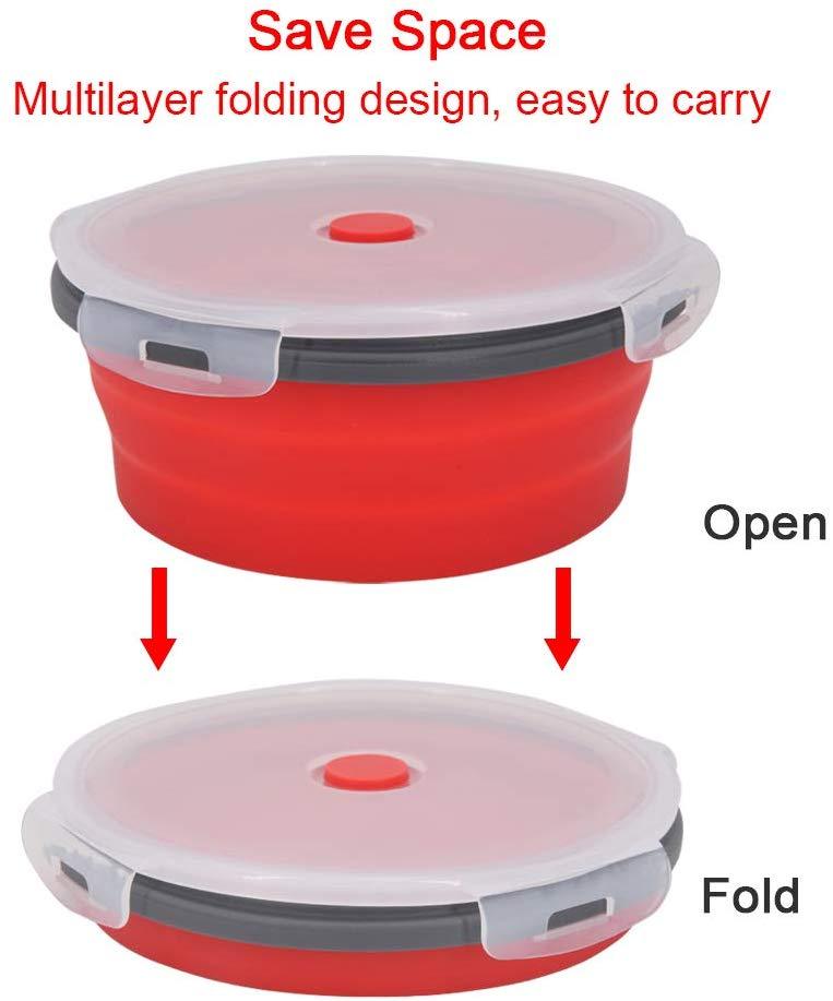 Collapsible Silicone Lunch Box Food Container