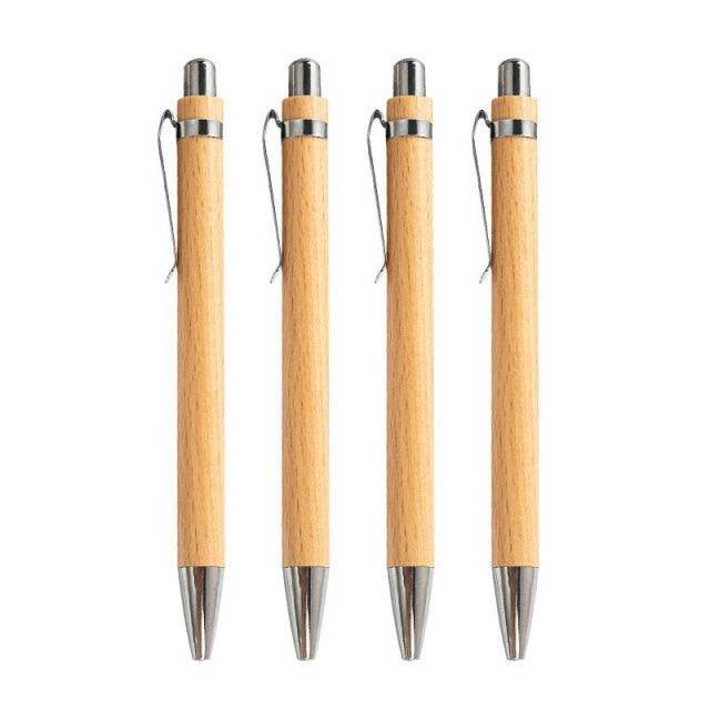 Eco-Friendly Bamboo Wood Ballpoint Pens - Set of 2/4/8