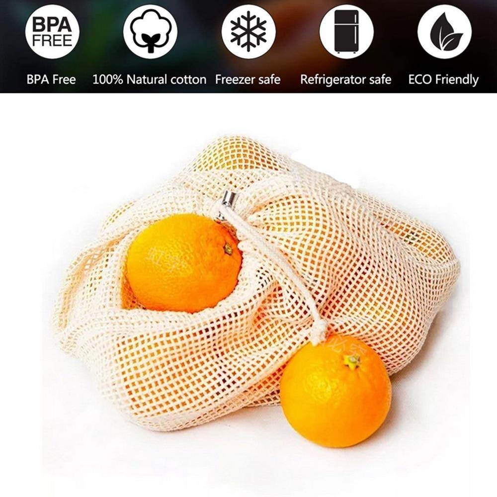 Reusable Cotton Mesh Bags - Earth Thanks - Reusable Cotton Mesh Bags - natural, vegan, eco-friendly, organic, sustainable, bag, camping, compostable, container, cotton, eco shoppers, food, food storage, food wrap, fresh, home, home care, house, housekeeping, lunch box, non toxic, organic, organic cotton, organization, outdoor, picnic, plant trees, portable, recyclable, recycle, recycle friendly, reusable, save food, shopper, soft, tools, travel, vegan friendly, washing machine