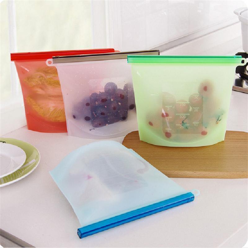 Silicone Food Storage Bag - Earth Thanks - Silicone Food Storage Bag - natural, vegan, eco-friendly, organic, sustainable, bag, camping, collapsible, container, dinner, dinnerware, disposable, food, food grade silicone, food storage, fresh, fridge, home care, house, housekeeping, liquid, lunch, lunch box, men, non toxic, office, picnic, plant trees, portable, recyclable, recycle, recycle friendly, reusable, save food, school, silicone, sterile, tableware, travel, unisex, vegan friendly, woman, women