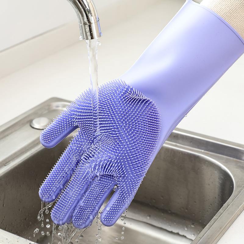 EFILZE | EZ-LIFE Dishwashing Gloves, Light Purple