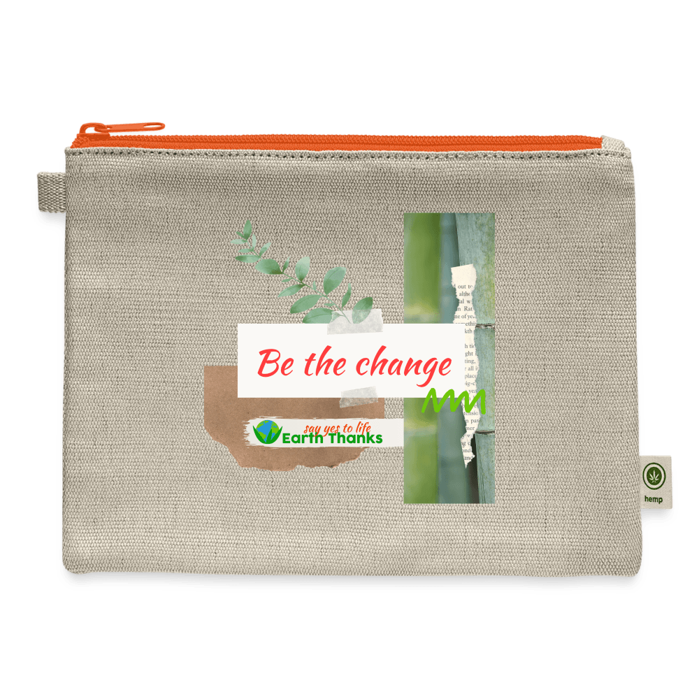 Hemp and Cotton Carry All Pouch with Customizable Design - Earth Thanks - Hemp and Cotton Carry All Pouch with Customizable Design - natural, vegan, eco-friendly, organic, sustainable, Accessories, bag, Bags & Backpacks, cotton, customizable, hemp, pouch, SPOD