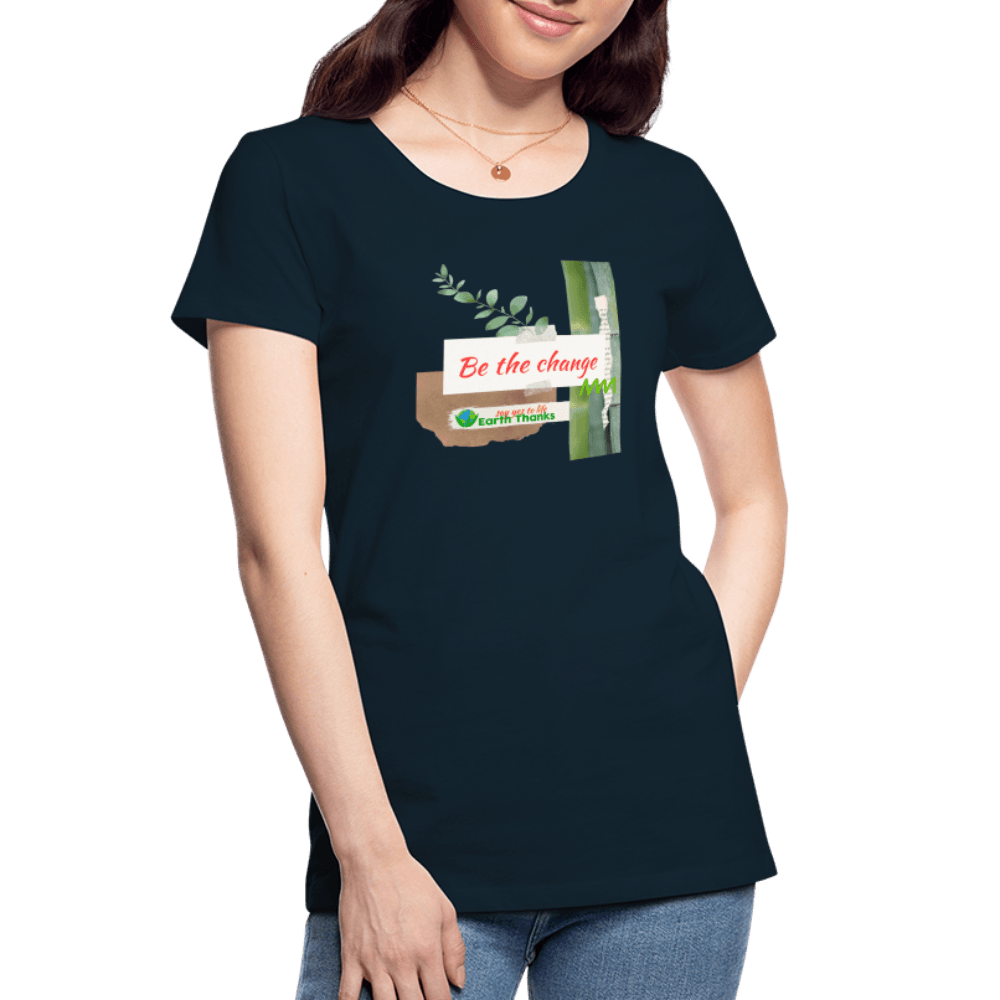 Women’s Premium Organic T-Shirt with Customizable Design - Earth Thanks - Women’s Premium Organic T-Shirt with Customizable Design - natural, vegan, eco-friendly, organic, sustainable, apparel, customizable, Eco-Friendly Tees, SPOD, T-Shirts, Women