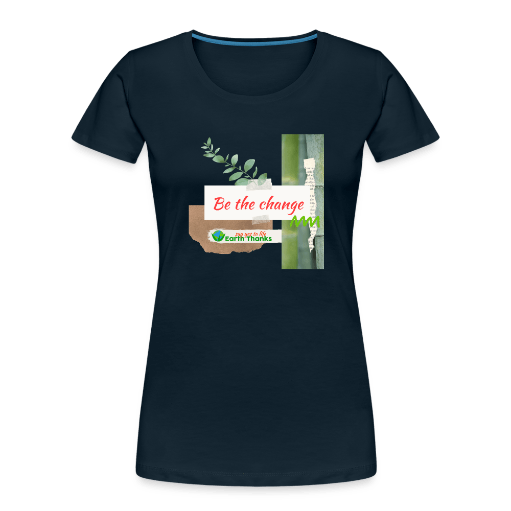 Women’s Premium Organic T-Shirt with Customizable Design - Earth Thanks - Women’s Premium Organic T-Shirt with Customizable Design - natural, vegan, eco-friendly, organic, sustainable, apparel, customizable, Eco-Friendly Tees, SPOD, T-Shirts, Women