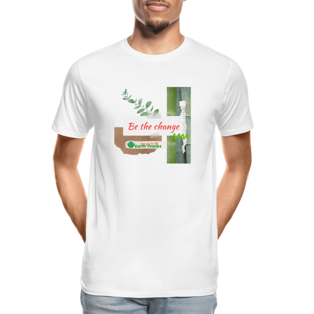 Men’s Premium Organic T-Shirt with Customizable Design - Earth Thanks - Men’s Premium Organic T-Shirt with Customizable Design - natural, vegan, eco-friendly, organic, sustainable, apparel, Big & Tall, customizable, Eco-Friendly Tees, Men, SPOD, T-Shirts, unisex