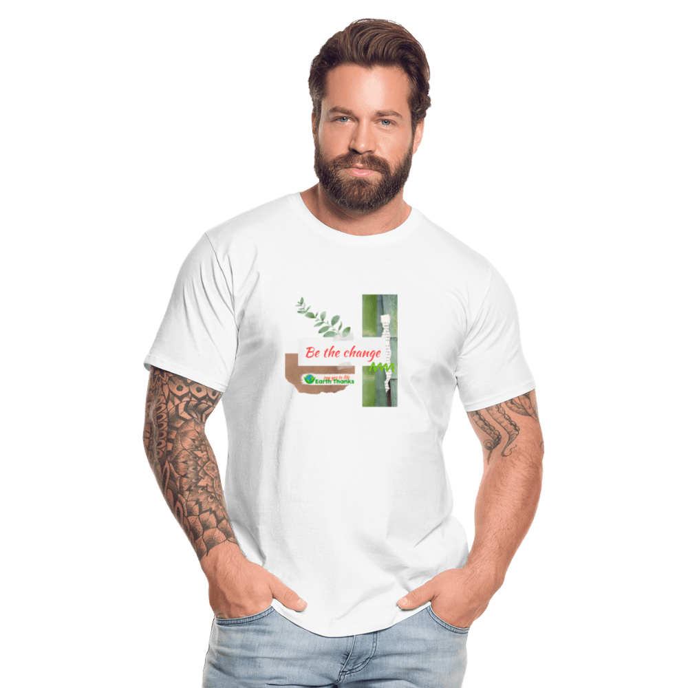 Men’s Premium Organic T-Shirt with Customizable Design - Earth Thanks - Men’s Premium Organic T-Shirt with Customizable Design - natural, vegan, eco-friendly, organic, sustainable, apparel, Big & Tall, customizable, Eco-Friendly Tees, Men, SPOD, T-Shirts, unisex